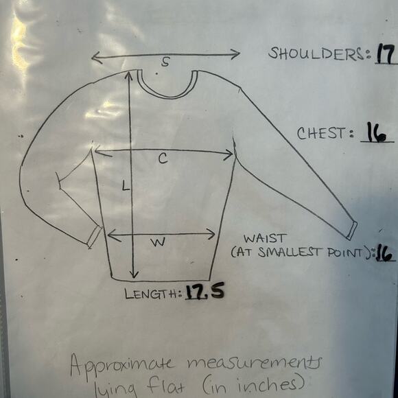 NWT all in motion ruched crop top long sleeve athletic work out exercise blue L - Picture 11 of 11